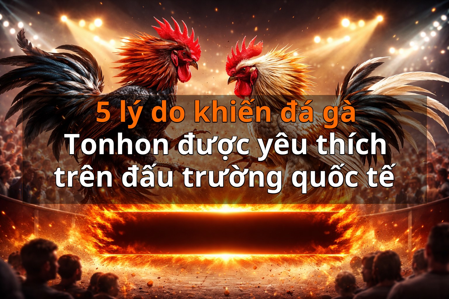 5 lý do khiến đá gà Tonhon được yêu thích trên đấu trường quốc tế