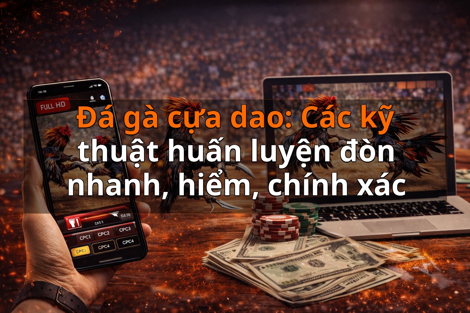 Đá gà cựa dao: Các kỹ thuật huấn luyện đòn nhanh, hiểm, chính xác