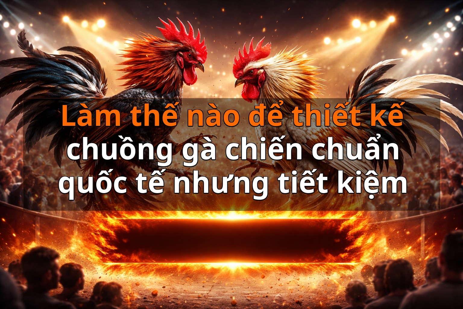 Làm thế nào để thiết kế chuồng gà chiến chuẩn quốc tế nhưng tiết kiệm