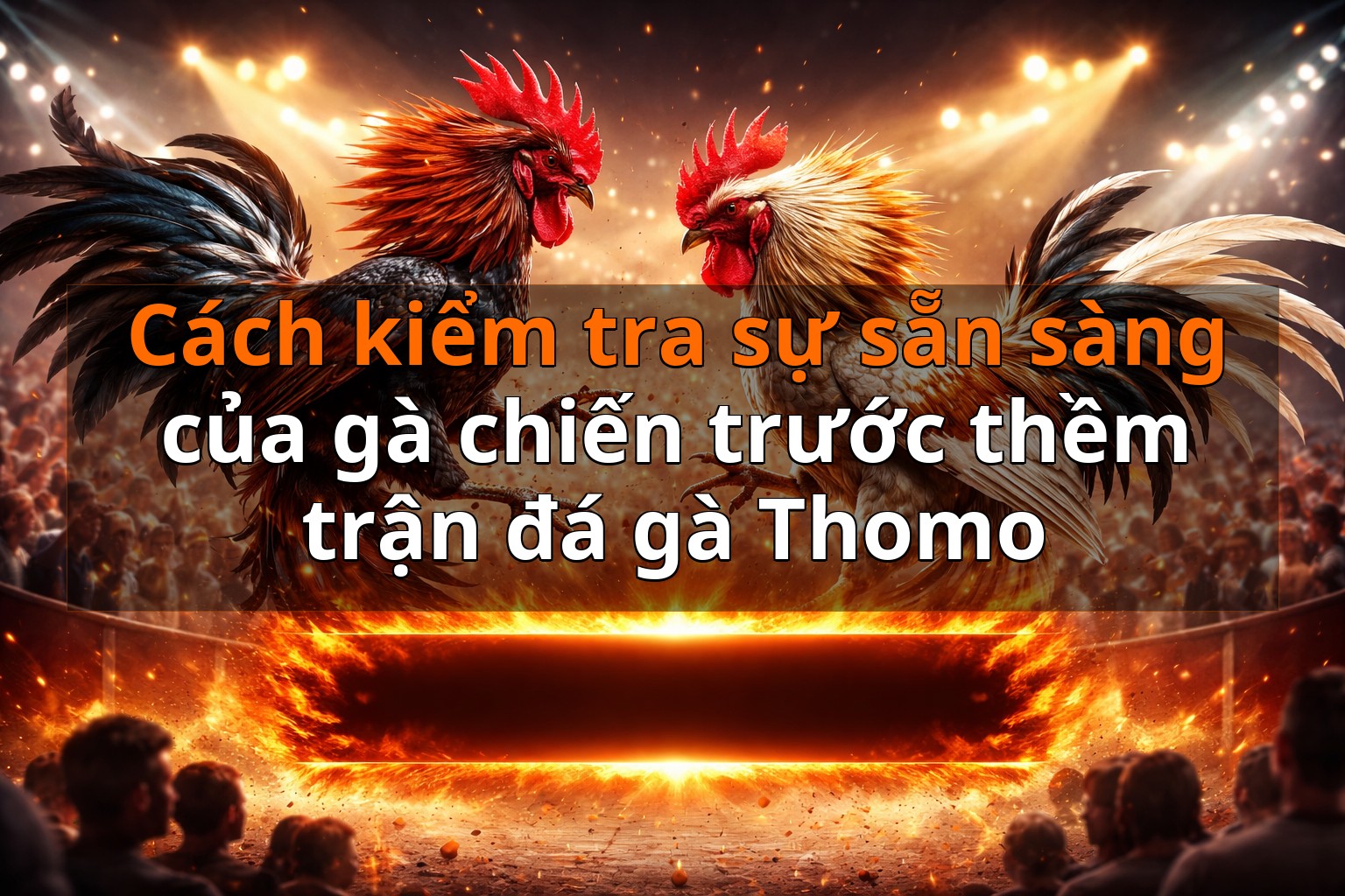 Cách kiểm tra sự sẵn sàng của gà chiến trước thềm trận đá gà Thomo