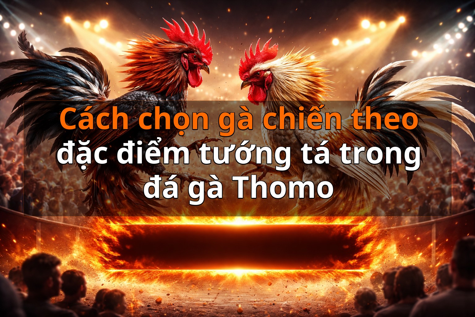 Cách chọn gà chiến theo đặc điểm tướng tá trong đá gà Thomo