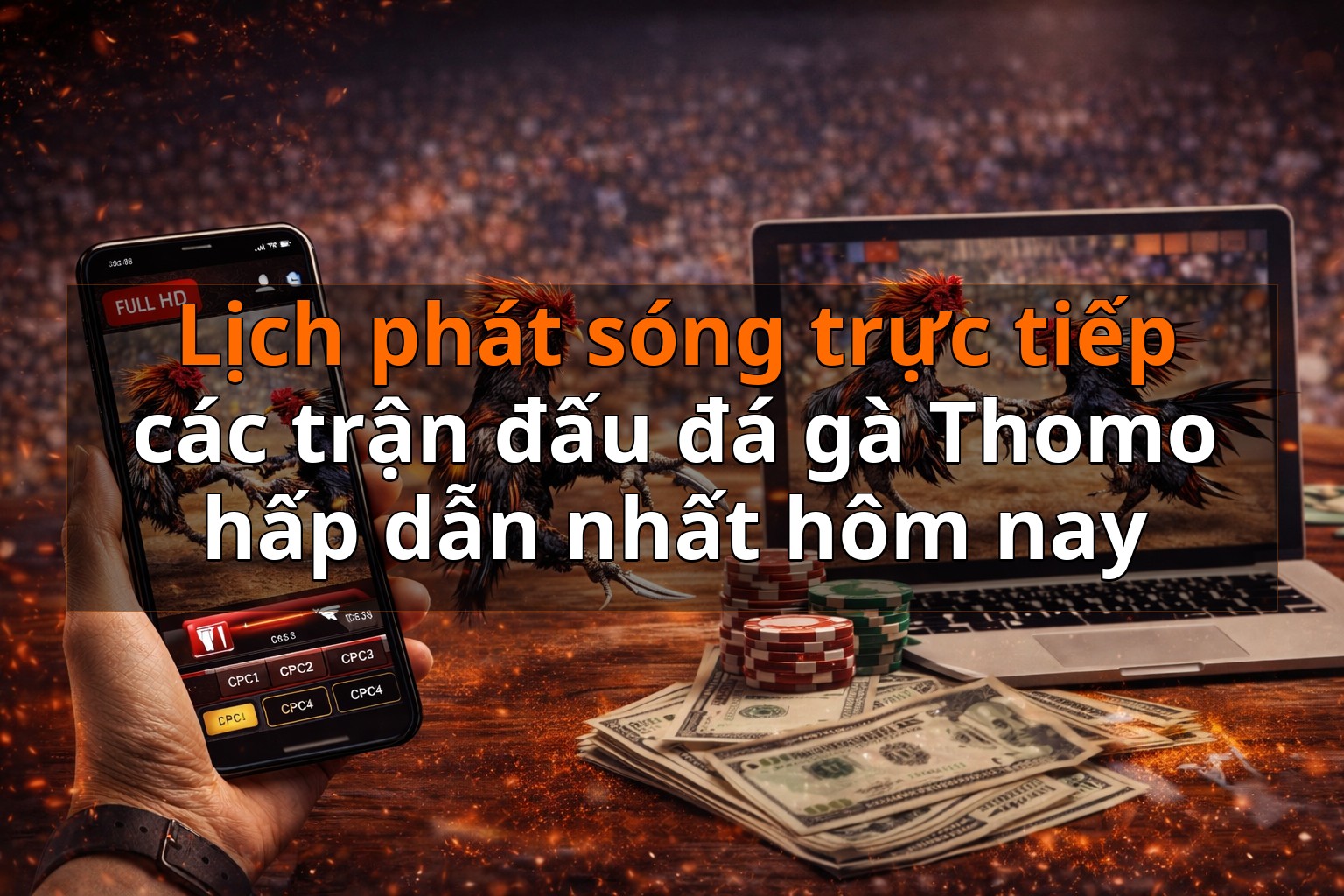 Lịch phát sóng trực tiếp các trận đấu đá gà Thomo hấp dẫn nhất hôm nay