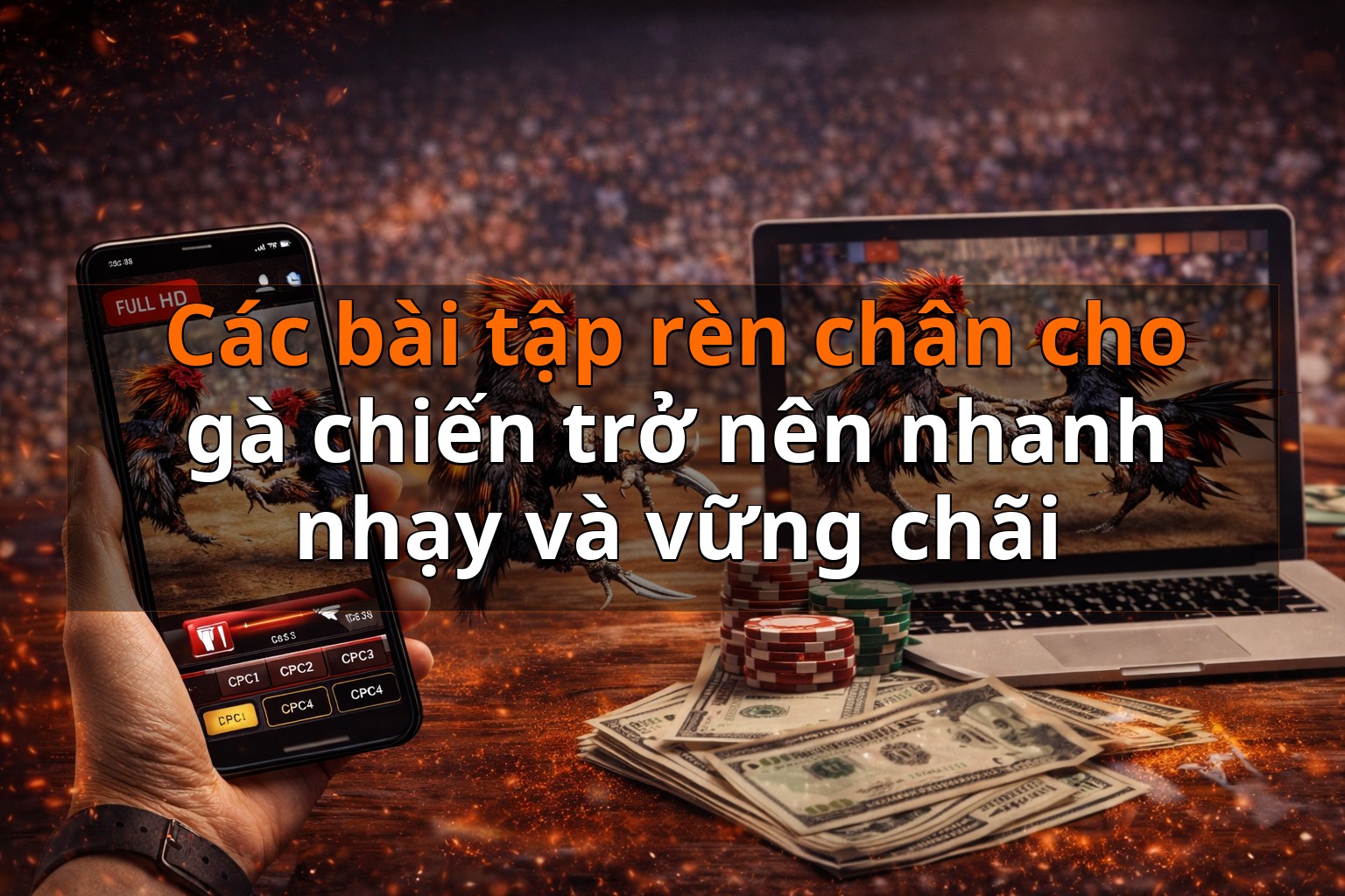 Các bài tập rèn chân cho gà chiến trở nên nhanh nhạy và vững chãi