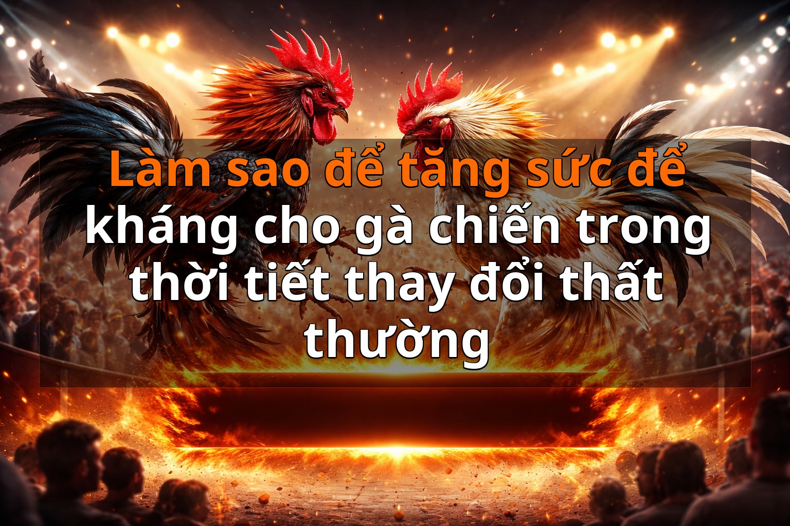 Làm sao để tăng sức để kháng cho gà chiến trong thời tiết thay đổi thất thường Làm sao để tăng sức để kháng cho gà chiến trong thời tiết thay đổi thất thường