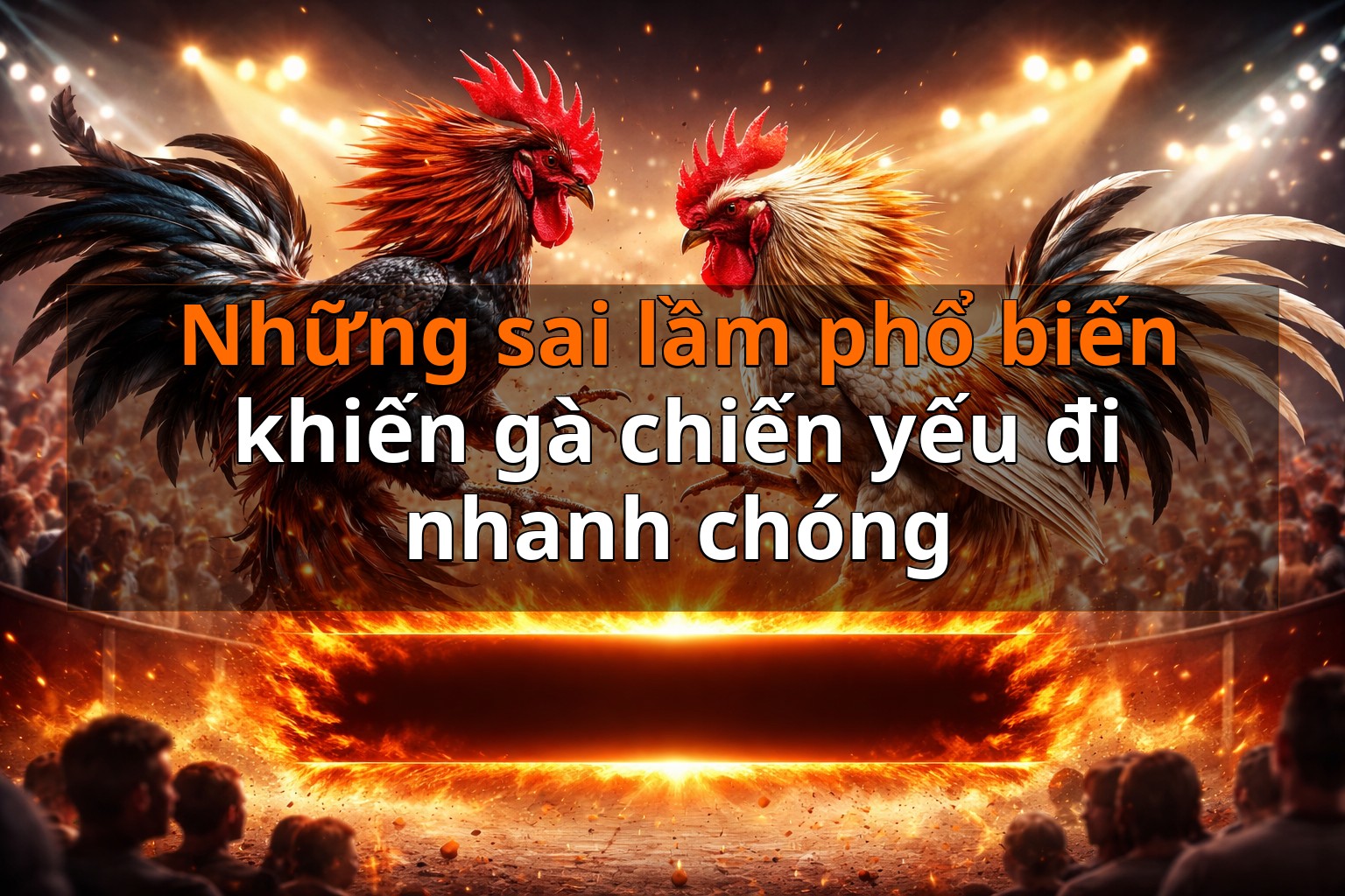 Những sai lầm phổ biến khiến gà chiến yếu đi nhanh chóng